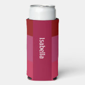 Fügen Sie Ihren Namen Bold Red & Pinks hinzu Dosenkühler (Seltzer Vorderseite)