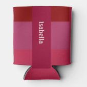 Fügen Sie Ihren Namen Bold Red & Pinks hinzu Dosenkühler (Vorderseite)
