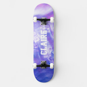 Fügen Sie Ihren Namen Cool Ice Purple hinzu Skateboard