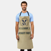 Fügen Sie Ihren Namen Funny Sprichwort Rustic Chef Schürze (Getragen)