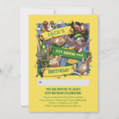 Fügen Sie Ihren Namen Geburtsdatum Tierfans Gelb & Einladung (Vorderseite)
