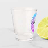 Fügen Sie Ihren Namen Glitzer farbig hinzu Schnapsglas (Links)