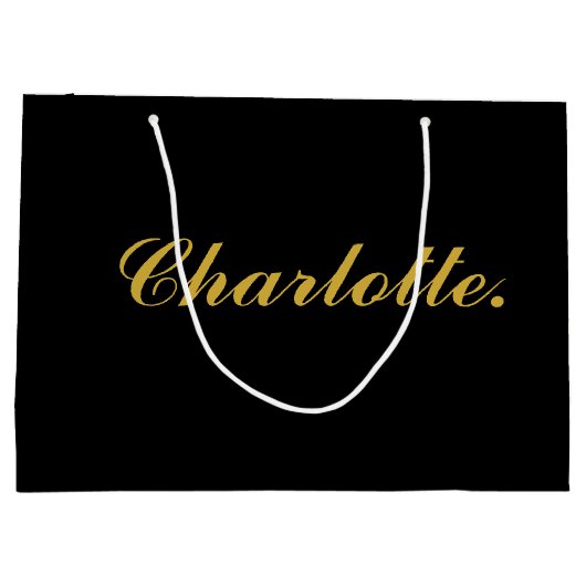 Fügen Sie Ihren Namen große Personalisierte Gesche Große Geschenktüte (Rückseite)