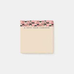 Fügen Sie Ihren Namen hinzu Muster im modernen R Post-it Klebezettel