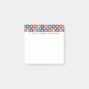 Fügen Sie Ihren Namen hinzu Retro-Vintage-Sternm Post-it Klebezettel