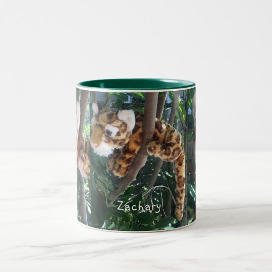 FÜGEN SIE IHREN NAMEN IN DIESE NIEDLICHE TOY LEOPA ZWEIFARBIGE TASSE (Mittel)