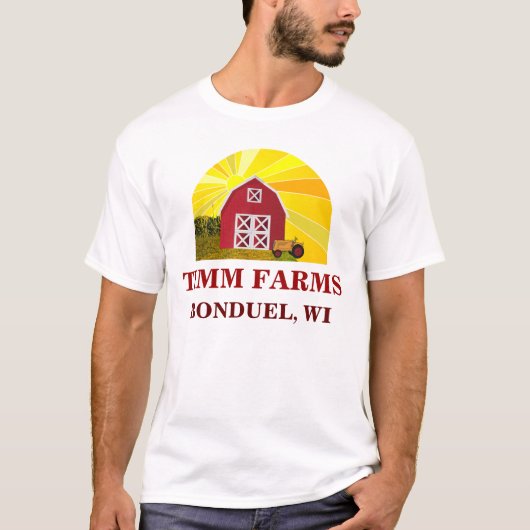 Fügen Sie Ihren Namen in Red Barn mit Big Sun T-Sh T-Shirt (Vorderseite)