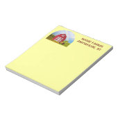 Fügen Sie Ihren Namen in Red Barn mit Blue Sky ein Notizblock (Rotiert)