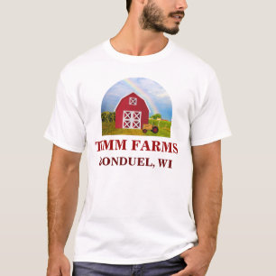 Fügen Sie Ihren Namen in Red Barn mit Blue Sky T-S T-Shirt