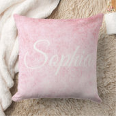 Fügen Sie Ihren Namen Light Pink Velvet Textur dru Kissen (Decke)