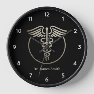 Fügen Sie Ihren Namen Medizinisches Symbol Arzt in Uhr
