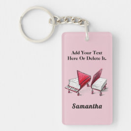 Fügen Sie Ihren Namen mein anderes Buch ist Piano  Schlüsselanhänger