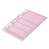 Fügen Sie Ihren Namen monatlich Bill Tracker Perso Notizblock (angewinkelt)