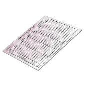 Fügen Sie Ihren Namen monatlich Bill Tracker Wasse Notizblock (angewinkelt)