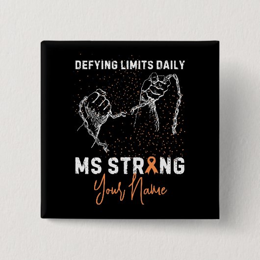 Fügen Sie Ihren Namen MS Multiple Sklerose Awarene Button (Vorderseite)