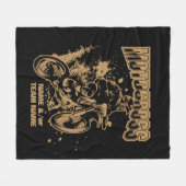 Fügen Sie Ihren Namen oder Teamname Motocross Ride Fleecedecke (Vorderseite (Horizontal))