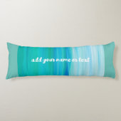 Fügen Sie Ihren Namen oder Text Ozeanblau Wasserfa Seitenschläferkissen (Vorderseite)