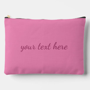Fügen Sie Ihren Namen oder Text rosa elegante Typo Zubehörtasche