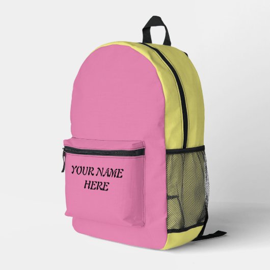 FÜGEN SIE IHREN NAMEN Pink-Limonade HINZU Bedruckter Rucksack (Rückseitige Ecke Rechts)