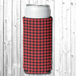 Fügen Sie Ihren Namen Red Black Buffalo Kariert hi Selters Dosenkühler