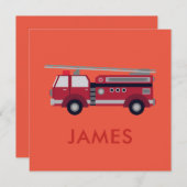 Fügen Sie Ihren Namen Red Fire LKW Personalisiert (Vorne/Hinten)