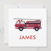 Fügen Sie Ihren Namen Red Fire LKW Personalisiert  (Vorderseite)