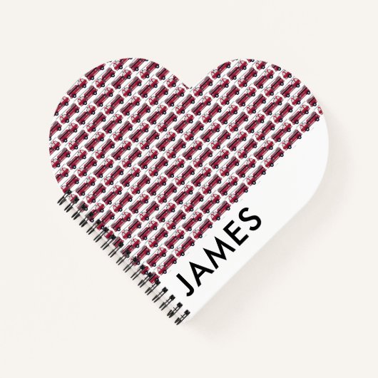 Fügen Sie Ihren Namen Red Fire LKW Personalisiert Notizblock (Vorderseite)