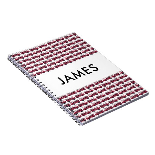 Fügen Sie Ihren Namen Red Fire LKW Personalisiert Notizblock (Rechte Seite)