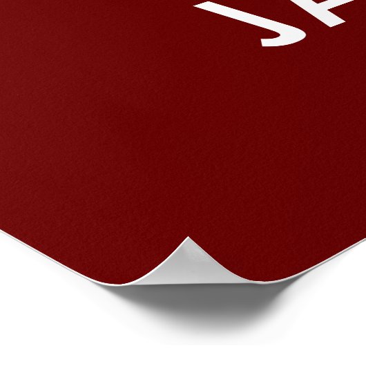 Fügen Sie Ihren Namen Red Fire LKW Personalisiert Poster (Ecke)