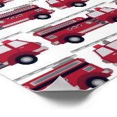 Fügen Sie Ihren Namen Red Fire LKW Personalisiert  Poster (Ecke)