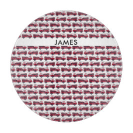 Fügen Sie Ihren Namen Red Fire LKW Personalisiert  Schneidebrett