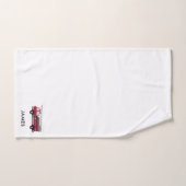 Fügen Sie Ihren Namen Red Fire LKW Personalisierte Badhandtuch Set (Handtuch)