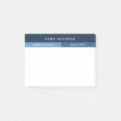 Fügen Sie Ihren Namen Simple Dunkelblau hinzu Post-it Klebezettel (Vorderseite)