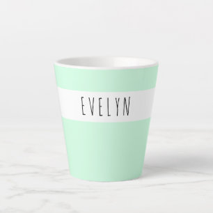 Fügen Sie Ihren Namen Skinny-Schriftzug Typografie Milchtasse