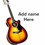 Fügen Sie Ihren Namen Text braun akustische Gitarr<br><div class="desc">Für Musikfans wie uns</div>