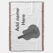 Fügen Sie Ihren Namen Text braun akustische Gitarr Decke (Vorderseite Vertikal)