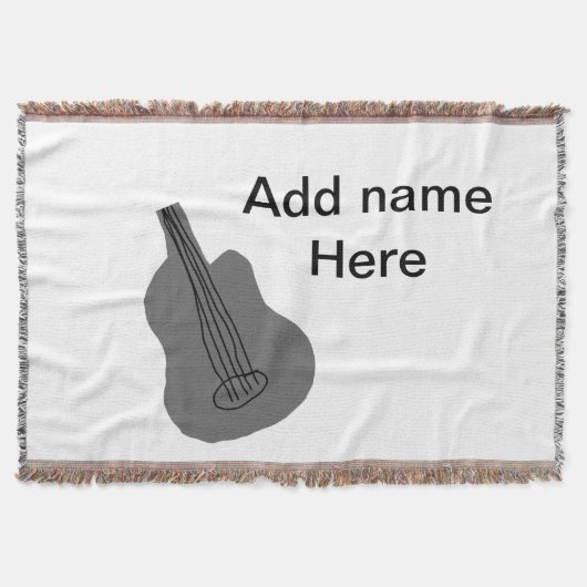 Fügen Sie Ihren Namen Text braun akustische Gitarr Decke (Vorderseite)