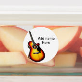 Fügen Sie Ihren Namen Text braun akustische Gitarr Etiketten (Befestigt)