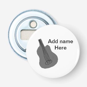 Fügen Sie Ihren Namen Text braun akustische Gitarr Flaschenöffner