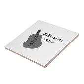 Fügen Sie Ihren Namen Text braun akustische Gitarr Fliese (Seite)