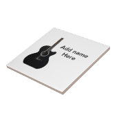 Fügen Sie Ihren Namen Text braun akustische Gitarr Fliese (Seite)