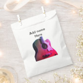 Fügen Sie Ihren Namen Text braun akustische Gitarr Geschenktütchen (Ausgeschnitten)