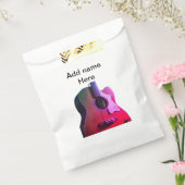 Fügen Sie Ihren Namen Text braun akustische Gitarr Geschenktütchen (Versiegelt)