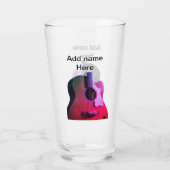 Fügen Sie Ihren Namen Text braun akustische Gitarr Glas (Rückseite)