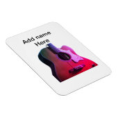 Fügen Sie Ihren Namen Text braun akustische Gitarr Magnet (Rechte Seite)