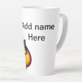 Fügen Sie Ihren Namen Text braun akustische Gitarr Milchtasse (Rechte Ecke)