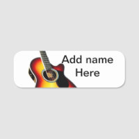 Fügen Sie Ihren Namen Text braun akustische Gitarr