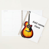 Fügen Sie Ihren Namen Text braun akustische Gitarr Planer (Anzeige)