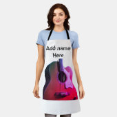 Fügen Sie Ihren Namen Text braun akustische Gitarr Schürze (Getragen)