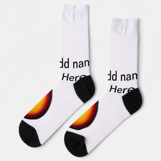 Fügen Sie Ihren Namen Text braun akustische Gitarr Socken (Linkes Detail)